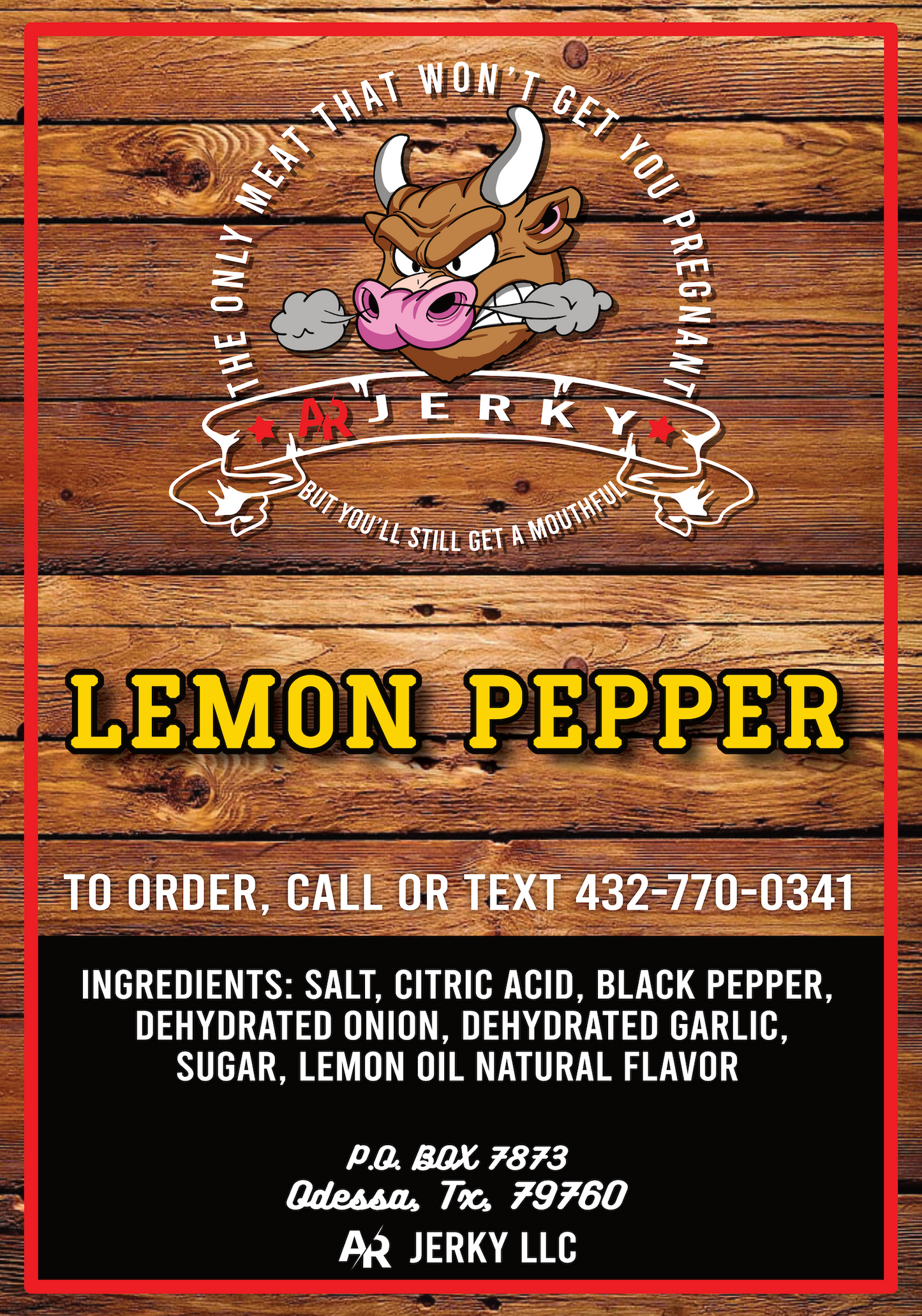 Lemon Pepper Flavor Beef Jerky