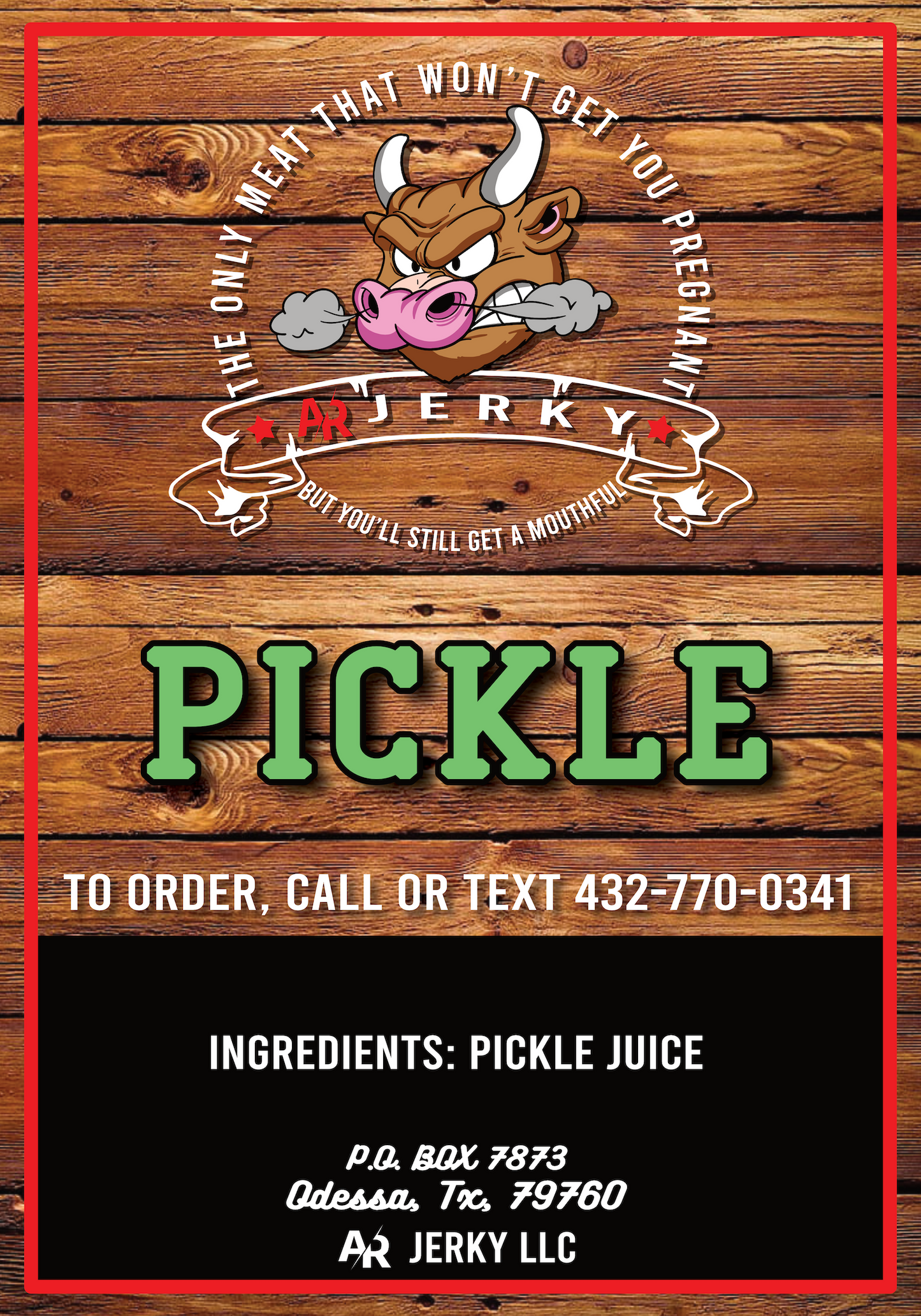 Pickle Flavor Beef Jerky